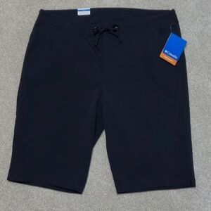 Columbia Anytime Outdoor Long Shorts NEW with TAGS Black Womens 16W